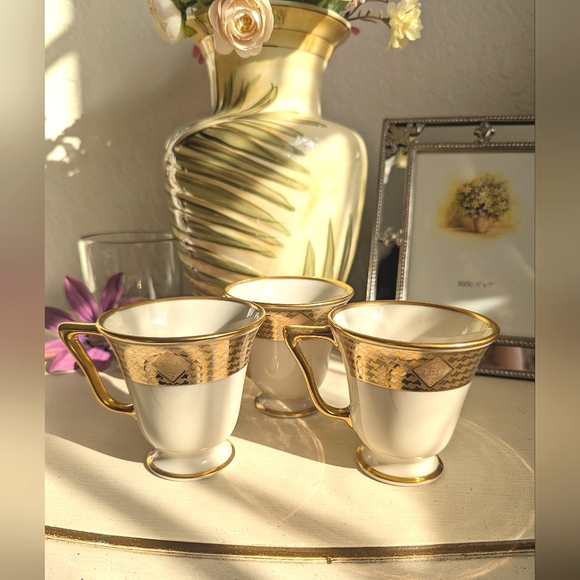 Lenox Haute Couture Footed Cup ⭐ Set of 3 Teacups Mugs $270 - Picture 5 of 16